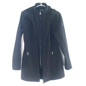 Lauren Ralph Lauren jacket women’s size small hood lined quilted vest preppy